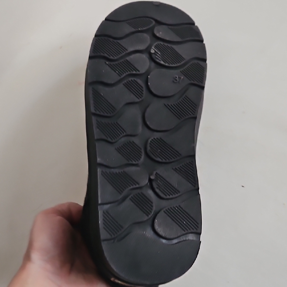 Women's Black Shearling-Lined Slip-On Bootie Slippers - Picture 3 of 4